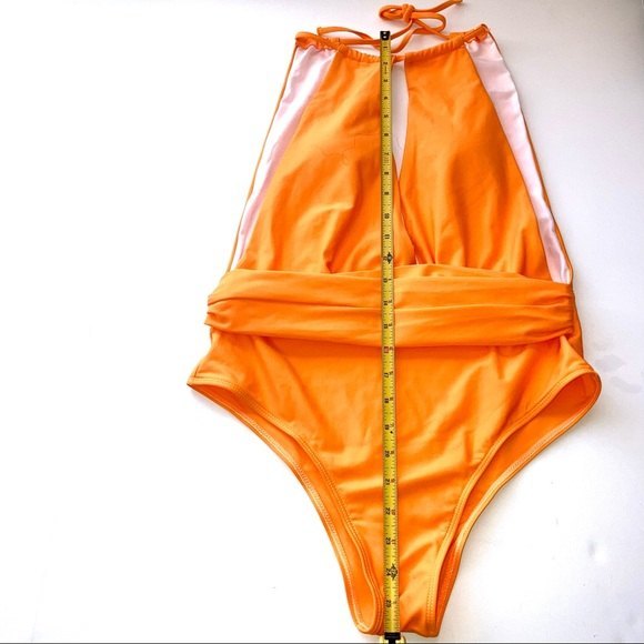 Cute Orange One Piece Swimsuit Size L - Picture 5 of 5